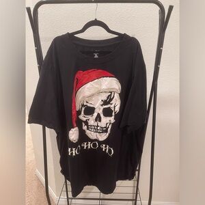 Black Skull Santa T-Shirt